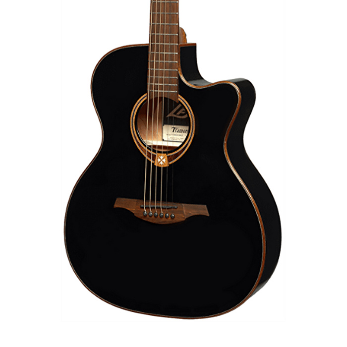 LAG T118ACE-BLK Tramontane Auditorium Cut Black Elektro Akustik Gitar